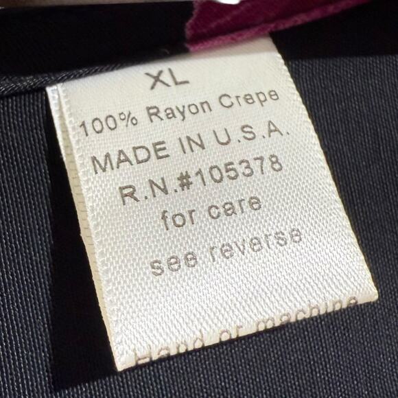 NWT Draper's & Damon's Black Tropical Print Rayon maxi Dress XL - Picture 8 of 8